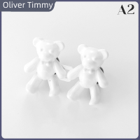 [Oliver Timmy] หมุดยึดกางเกงยีนส์แบบรัดเอวปรับกระดุมได้รูปหมี1คู่