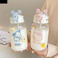 GRASP Kuromi ขวดพร้อมหลอดน้ำ Cinnamoroll อะนิเมะการ์ตูนอะนิเมะขวดน้ำกลางแจ้งกันรั่วนักศึกษาชายเด็กผู้หญิง