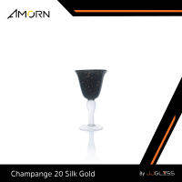 JJGLASS - (AMORN) Champange 20 Silk Gold - แก้วแชมเปญ แก้วมีก้าน แก้วสี แก้วสวยงาม ความสูง 19.5 ซม.