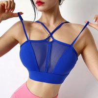 Cloud Hide y Lace Sports Bra Women Yoga Crop Top Push Up Fitness Underwear Athletic Vest Shockproof Shirt Running Sportswear