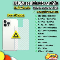 ? ฟิล์มหลัง เคฟล่า ใส สำหรับ iphone 15 pro max 15plus 14promax 14 plus 13 promax 12 mini iphone 11 xr 6 7 8 plus se ฟิล์มiphone ฟิล์มกันรอย