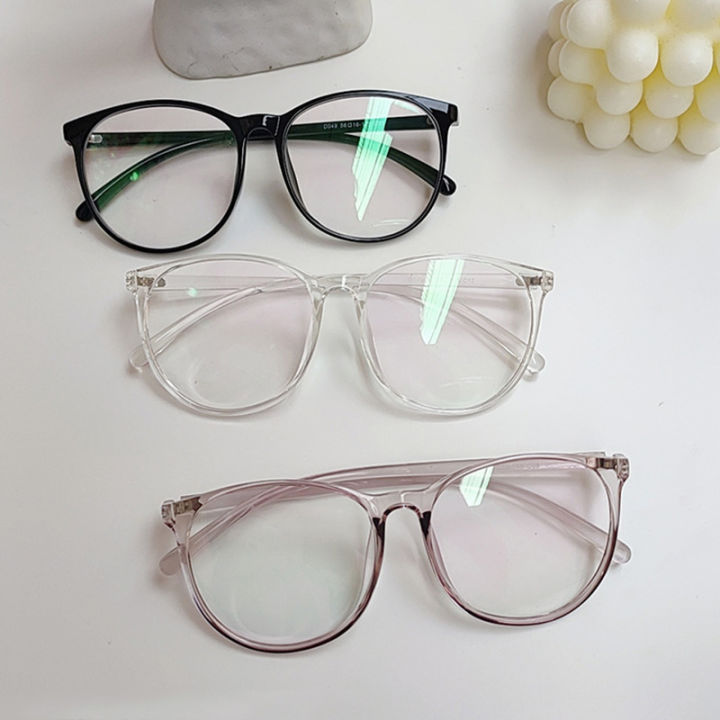 แว่นสายตาสีดำล้วนขนาดใหญ่แว่นตา-unisex-แฟชั่นกรอบเต็มสำหรับผู้ชายผู้หญิงแว่นตาแว่นสายตาป้องกันรังสี