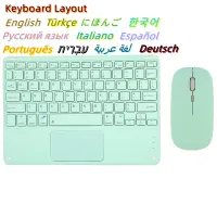 Bluetooth Touchpad Keyboard Mouse Kit Russian Arabic Spanish Wireless Keyboard and Mouse Combos Teclado for iPad Phone Tablet