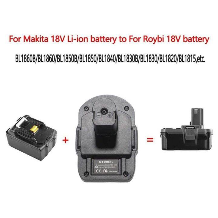 mt20rnl-battery-convertor-adapter-for-makita-18v-li-ion-battery-used-convert-for-roybi-18v-tool-battery