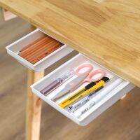 ♣ R6ZSYO MALL Under Desk Storage Invisible Drawer Bottom Paste Type Finishing Dtudent Dormitory Desktop Dtationery