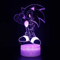 [COD] Sonic Boy Sonic Series สุดฮอต 3D ไฟกลางคืนรีโมทคอนลสัมผัสสีสันสร้างสรรค์ของขวัญโคมไฟตั้งโต๊ะ