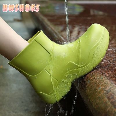 HWSHOES รองเท้าบูทยาง กันน้ำ กันฝน แฟชั่นสำหรับผู้ชาย และผู้หญิง5 สี ขนาด:36-41 พร้อมส่ง