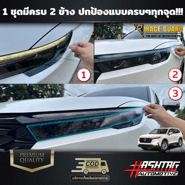 ฟิล์มใสกันรอยไฟหน้า-honda-cr-v-ปี-2023-ปัจจุบัน-ปกป้องไฟหน้าจากรอยที่เกิดจากการใช้งาน-protection-film-for-headlamps-crv