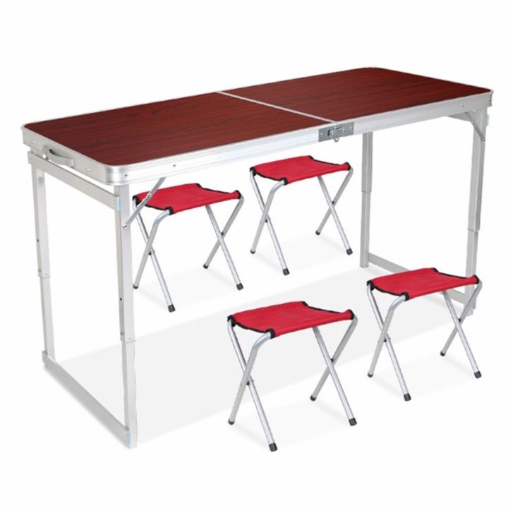 giocoso-โต๊ะเก้าอี้ปิคนิค-โต๊ะสนาม-outdoor-พับได้อลูมิเนียม-120x60x70-น้ำหนักรับได้-70กก-รุ่น-t1plus-พร้อมเก้าอี้สนาม-4-ตัว
