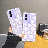 เคส Phone Case VIVO Y17s ความนิยมในเคสโทรศัพท์วาดลายดอกไม้วินเทจฝาหลังนิ่มโปร่งใส VIVOY17s 2023