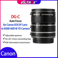 Viltrox อะแดปเตอร์เลนส์ DG-C,ท่อขยายเลนส์มาโคร AF โฟกัสอัตโนมัติสำหรับกล้อง DSLR เลนส์ Canon EOS EF 850D 60D III 7D II 80D