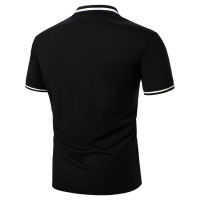 Polo Shirts for men fashion solid black men clothing classic Leisure Patchwork shirt ropa para hombre de moda caballero camisas