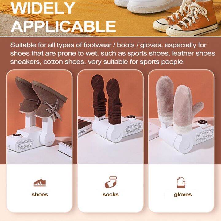 Intelligent Shoe Dryer, 110V Electric Shoe & Boot Dryer With LCD Display, Portable, Retractable, And Foldable Design, Suitable For Shoes, Gloves, Socks, And Boots