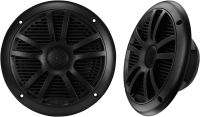 BOSS Audio Systems MR6B 6.5 inch Marine Stereo Boat Speakers - 180 Watts (pair), 2 Way, Full Range, Tweeters, Coaxial, Weatherproof, Sold in Pairs 6.5" Black 180W