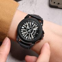 Men’s Quartz Wrist Watch Clock Leather Strap Sport Business Casual Waterproof Top nd Simple For Male New 2024