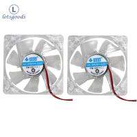 2 X Colorful LED Case Fan 12V 4Pin 80mm 80x25mm For Computer PC CPU Cooling