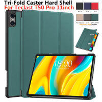 สำหรับ Teclast T50 Pro เคสหนัง PU 11นิ้ว2023เคสแท็บเล็ตสำหรับเด็กพับสามทบเคสป้องกันขาตั้งสำหรับ Teclast T50 Pro 11