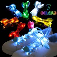 LED Sport Shoelaces Night Luminous Shoelaces Glow Shoe Strings Round Flash Light Shoelaces No Tie Lazy Shoe Laces Party Decor