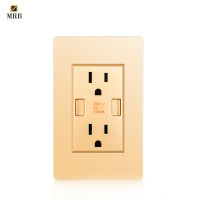 Dual USB Wall Outlet Charger Port Socket High Speed with 15A Electrical Receptacles