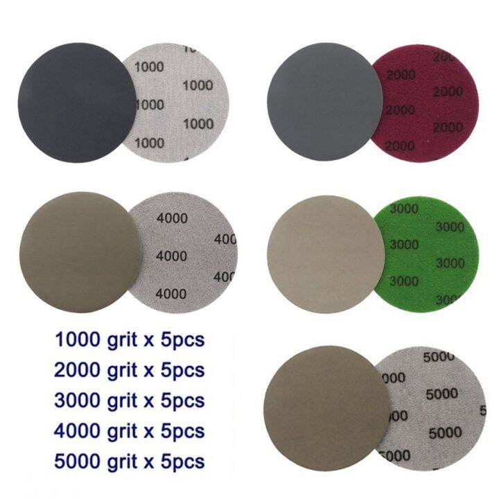 1000 2000 3000 4000 5000 Grit Sanding Sandpapers 25pcs 3 Inch And Discs