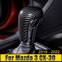 ที่หุ้มเกียร์ Gear Head รถคาร์บอนไฟเบอร์ ABS เคสสำหรับ Mazda 3 BP Axela CX-30 CX30 CX 30 CX-50 2019 2020 2021 2022อุปกรณ์เสริม