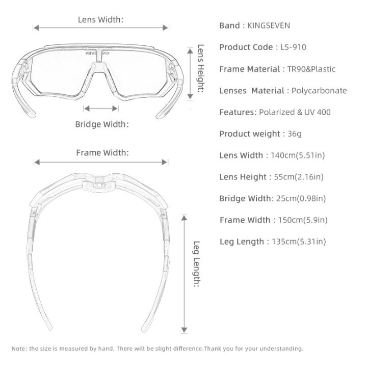 kingseven-แว่นตาโพลาไรซ์แว่นกันแดด-uv400แว่นตากันแดดสำหรับขับรถตกปลาผู้ชายและผู้หญิงแว่นตาจักรยานบนถนน-mtb-3เลนส์