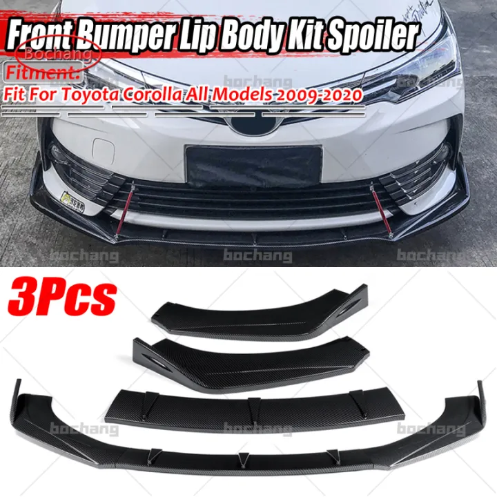 （bochang）carbon Fiber Look Front Bumper Lip Body Kit Spoiler Splitter 