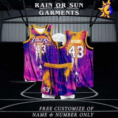 LAKERS 53 BASKETBALL JERSEY FREE CUSTOMIZE OF NAME AND NUMBER ONLY