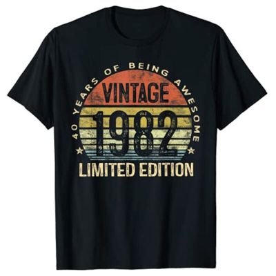 40 Year Old Gifts Vintage 1982 Limited Edition 40Th Birthday Tshirt Best Seller 100% Cotton Gildan