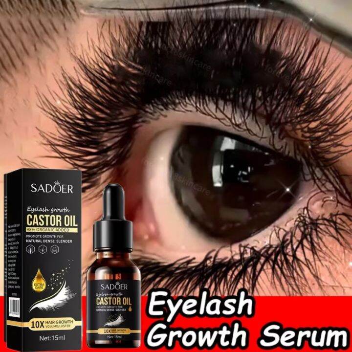 Natural Castor Oil Hair Eyebrow Lashes Growth Serum 15ml 7day Eyelash