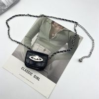 ?[100  Original] ? Queen Mother Saturn Small Bag Chain Belt Womens Headphones Coin Purse Decoration Mini Waist Chain Bag Belt Small Waist Bag