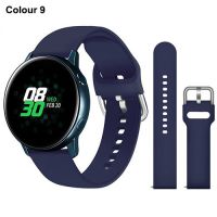 แถบซิลิโคน20มม. 22มม. สำหรับ Samsung Galaxy Watch Active 2 Watch 3 45มม. 42มม. สายนาฬิกา S3เกียร์สายนาฬิกาข้อมือสำหรับ Apple Watch สำหรับ Amazfit Bip