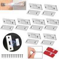 【LZ】▬™  1 Set Strong Magnetic Door Closer Cabinet Door Catches Latch Door Magnet Furniture Cabinet Cupboard Screw Sticker Ultra Thin