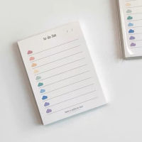 Qearl Ins Cute Colorful Clouds To Do List 50 Sheets Planner Student Note Supplies