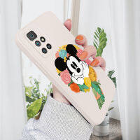 GGK เคสโทรศัพท์ลายการ์ตูนมิกกี้พวงมาลัย10C การ์ตูนสำหรับ Xiaomi Redmi 10A Redmi 10 10 5G Redmi เคสมือถือมิกกี้ปลอกซิลิโคนของเหลวทรงสี่เหลี่ยมดั้งเดิมเคสป้องกันทนแรงกระแทกกล้องคลุมทั้งหมด