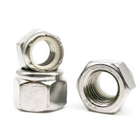 2/5/10/25pcs UNF 10 #1/4 5/16 3/8 7/16 1/2 304 สแตนเลส UK US ด้ายหยาบ Hex Nylon ใส่ Self Lock Nut Nylock Locknut-zaldfjgnsdg