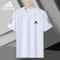 ●✒ Adida.s ใหม่ เสื้อยืดแขนสั้น ผ้าเรยอน ระบายอากาศ ทรงหลวม แห้งเร็ว ขนาดใหญ่ เหมาะกับฤดูร้อน สําหรับผู้ชาย ไซซ์ L-8XL 2023