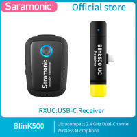 Saramonic Blink 500 Ultracompact 2.4GHz Dual Channelระบบไมโครโฟนไร้สายDSLRกล้องไร้กระจกโทรศัพท์บันทึกวิดีโอ