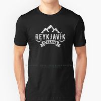 Vintage Reykjavik Iceland T Shirt 100% Pure Cotton Iceland Rune Icelandic Hiking Camping Travel Mounn Glaciers Horses