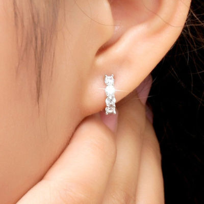 ใหม่ต่างหูแหวนเพชรเครื่องประดับผู้หญิงต่างหูวงกลมเกาหลีบุคลิกภาพที่เรียบง่ายต่างหูผู้หญิง High Sense Earrings