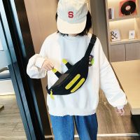 Cute Parent-Child Childrens Waist Bag Korean Style Canvas Pikachu Chest Bag Cross-Body Bag Trendy Shoulder Bag For Boys And Girls