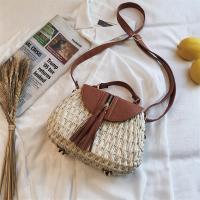 vintage tassel saddle rattan women shouder crossbody bags designer wikcer woven handbags casual ladies summer beach straw purses