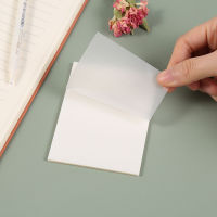 【2023】100 Sheets Transparent Sticky Notes Scrapes Stickers Note Pads Posted it Paper Clear Notepad School Stationery Office Supplies