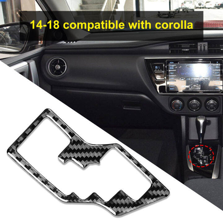 【In stock】 Panel Sticker Heatresistant Easy Installation Trim Carbon Fiber Gear Shift Knob