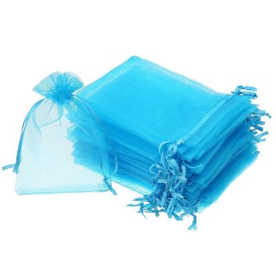 50 Pieces 4 by 6 Inch Organza Gift Bags Drawstring Jewelry Pouches Wedding Party Favor Bags