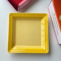 France square plate gradient color dim sum dessert plate rainbow color macaroon steak plate cold dish plate snack plate