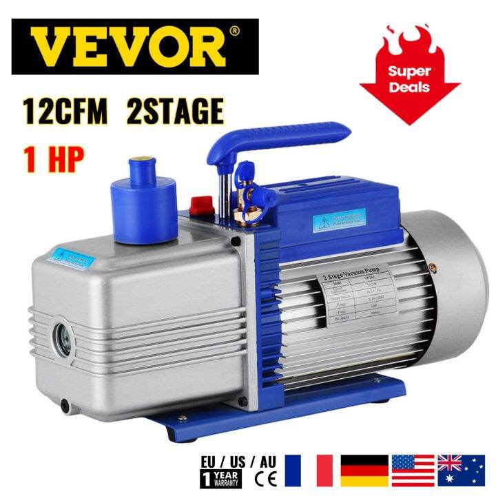 VEVOR 12CFM Refrigerant Vacuum Pump 2Stage HVAC Refrigeration for