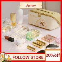 Aprery กระเป๋าเก็บของความจุ Tas Kosmetik อเนกประสงค์,กระเป๋าที่จัดเก็บหนัง PU ขนาดใหญ่กันน้ำเครื่องมือพร้อมที่จับสำหรับผู้หญิง