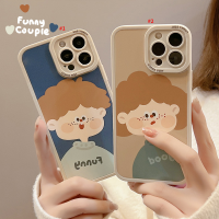 เคสซิลิโคนอ่อนนุ่มน่ารักคู่ลายการ์ตูนอย่างง่าย,เคส IPhone 15Plus 15pro 15Promax 13Mini 13 13Pro 13pro สูงสุด12Mini 12 12Pro 12Pro สูงสุด11 11Pro 11ProMax XR XS Max XS สำหรับ IPhone 8 Plus 7 Plus แฟชั่นเคสโทรศัพท์