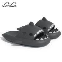 Shevalues Lovely Shark Slippers For Women Men Outdoor Fashion Shark Beach Slides Bathroom Non-slip Thick Sandals Couple Shoes